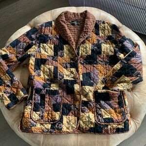 Vintage 2003 Donna Sharp Quilted Dragonfly 3-Button Blazer Size L